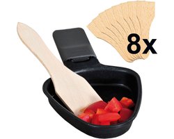 8-Delige Set Raclette / Gourmet Spatels - Houten Gourmetspatels - FSC® Beuken - Raclette Spatels - Set van 8 Houten Kleine Spatels — cadeau in Cadeau-ideeën