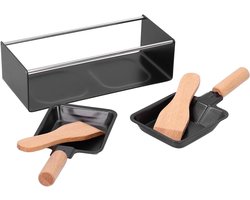 Kaas Smelter Set - Mini Grill Pan - Snacks Bereiden - Snelle Opwarming - 2 Pannen - Zilver — cadeau in Kookcadeaus