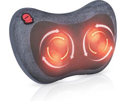 Verwarmd Massagekussen met Shiatsu Functie - Elektrische Rug- en Nekmassage voor Ontspanning en Pijnverlichting — cadeau in Verzorging