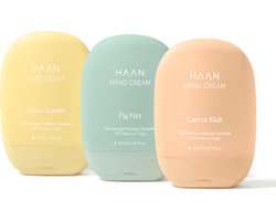 HAAN Handcreme "Cream Pops"; Coco Cooler, Fig Fizz & Carrot Kick - Set van 3 - Verzorgend - Navulbaar — cadeau in Verzorging