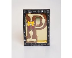Luxe Gedecoreerde Melk Chocolade Letter P - 240 Gram — cadeau in Cadeau-ideeën
