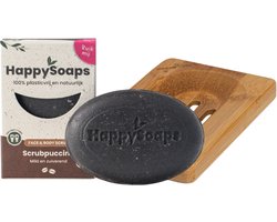 HappySoaps - Koffie Scrub Verwennerij Giftset – Face & Body Scrub + Bamboe Houder — cadeau in Eten & Drinken
