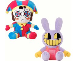 SnelShoppen - Maomoto De Geweldige Digitale Circus Pluche Speeltjes, Jax en Pomni Pluche Speelgoed voor TV-fans, Zacht Katoenen Kussen, Gevulde Figure — cadeau in Spellen & Speelgoed