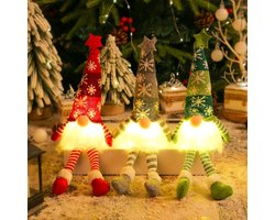 3 Pieces Luminous Christmas Gnome Plush Christmas Gnome Mini Christmas Figure Decoration for Indoor Christmas - ShopVlot — cadeau in Wonen & Interieur