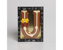 Luxe Gedecoreerde Melk Chocolade Letter U - 20 x 240 Gram — cadeau in Cadeau-ideeën