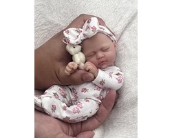 Realistische Mini Reborn Pop Meisje 18 cm - Volledig Siliconen Babypop met Accessoires — cadeau in Spellen & Speelgoed