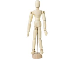 Houten ledenpop mini - 14CM - Teken model poppetje - Hulpmiddel om mensen te tekenen — cadeau in Spellen & Speelgoed