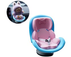 Poppenstoel - Autostoel voor poppen - Poppenaccessoires - Pop niet inbegrepen - Woondecoratie - Autodecoratie - Geschikt voor poppen kleiner dan 20 cm - Blauw - 10,5*11*12 cm — cadeau in Spellen & Speelgoed