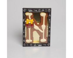 Luxe Gedecoreerde Melk Chocolade Letter N - 20 x 240 Gram — cadeau in Cadeau-ideeën