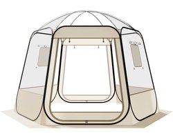 VEVOR Pop-up Bubble Tent, 30,5x27,5x22cm, Transparante Kampeertent, Tuinkoepel Iglo Tent met Ramen, Sporttent, 540° Panoramisch Uitzicht, voor 4-8 Personen, Terras, Achtertuin — cadeau in Cadeau-ideeën