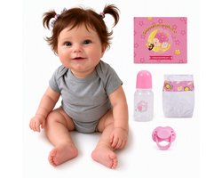 TEKROA® Levensechte Reborn Baby Pop Meisje - 48 cm Volledig Lichaam Waterdicht ethyleen- Realistische Pasgeboren Speelgoedpop met Kleding en Accessoires — cadeau in Spellen & Speelgoed