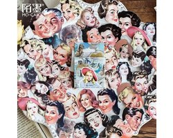 46 Stickers – Pop Art Retro Americana – Bullet Journal Stickers, Planner & Scrapbook Stickers – Sinterklaas cadeau, Kerstcadeau, Schoencadeau – Cadeaus onder 5 euro — cadeau in Hobby