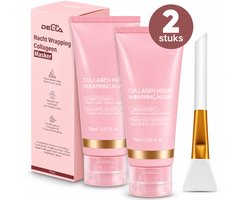 Collageen Wrapping Masker - 2 stuks - 150ML - Nacht gezichtsmasker - Hydraterend & Verstevigend - Korean skincare - peel off — cadeau in Verzorging