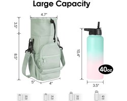 Waterfles houder - Crossbody waterfles tas - Schoudertas - Geïsoleerde waterfles tas - Sporttas - Draagbare waterfles tas - Waterfles tas voor kamperen, reizen, wandelen - zwart — cadeau in Sport & Outdoor