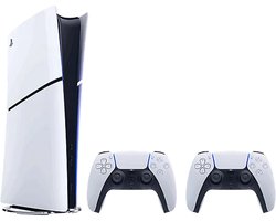 PlayStation 5 Digital Edition - Slim - Bundel met 2 Dualsense Draadloze Controllers — cadeau in Games, Films & Muziek