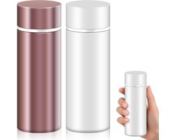 2 stuks Mini-thermosfles, roestvrij staal, 120 ml, dubbel geïsoleerde kleine drinkfles van roestvrij staal voor warme en koude dranken, perfect voor outdoor, werk, school, wandelen en onderweg — cadeau in Sport & Outdoor