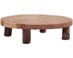 Houten tableau op pootjes - doorsnee 30 cm — cadeau in Wonen & Interieur