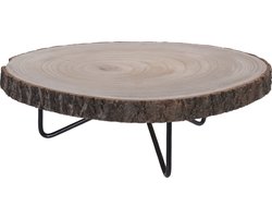 Vilde - Serveerplank op Poten - 40 cm - Houten - Metalen Noppen - Decoratief — cadeau in Koken & Dineren