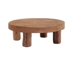 Houten tableau op pootjes - doorsnee 20 cm - — cadeau in Wonen & Interieur