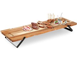Dienblad Houten op Poten 67,5x19,5x7,5 cm - Serveer Plateau - Serveerplateau — cadeau in Koken & Dineren