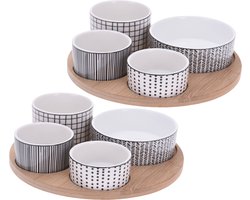 Excellent Houseware set 2x stuks luxe hapjes/sausjes/tapas schaaltjes — cadeau in Kookcadeaus