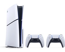 PlayStation 5 Disc Edition - Slim - Bundel met 2 Dualsense Draadloze Controllers — cadeau in Games, Films & Muziek