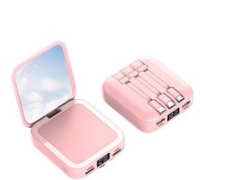 Choozit - Powerbank 10.000 mAh – Roze – Met ingebouwde kabels & display – Draagbare oplader / externe batterij voor smartphone & tablet — cadeau in Gadgets