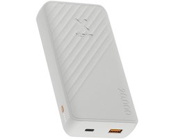 Xtorm Go2 Powerbank - 20.000 mAh - 1x USB-A - 1x USB-C - Krachtige powerbank - Draagbare accu voor Telefoon/Smartphone/Tablet - Duurzame technologie - Ash White - Noodpakket — cadeau in Gadgets