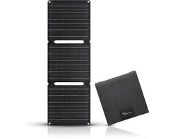 Tech Essentials 30W Draagbaar Opvouwbaar Zonnepaneel - USB & DC Output - Draagbaar - Mini - Outdoor Solar Charger voor Smartphone - Lichtgewicht - Compact — cadeau in Sport & Outdoor