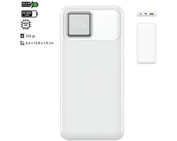 Electrox - Powerbank 10000 mAh - 22.5W Snellaad Functie - USB-A, USB-C & iOS - Universeel voor Smartphones, Tablets & Gadgets - Reis Powerbank - Draagbare Lader - Quick Charge - Wit — cadeau in Gadgets