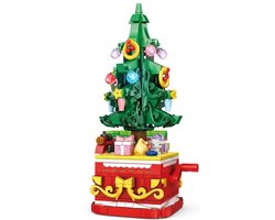 Zhe Gao 11149 Roteerbaar Kerstboom bouwset | Incl. mini kersttrein | Creator classic bouwpakket | Educatief speelgoed voor volwassenen & kinderen | Kerst bloemen decoratie geschenkset | Niet geschikt voor lego | Bouwdoos met 366 bouwstenen — cadeau in Spellen & Speelgoed