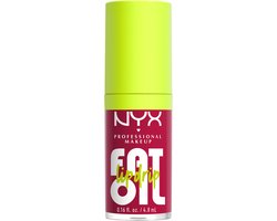 NYX Professional Makeup Fat Oil Lip Drip Lipgloss - Tot 12 uur hydratatie - Verrijkt met kruipbraamolie, framboosolie en squalaan - Newsfeed - 4,8 ml — cadeau in Verzorging
