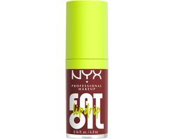 NYX Professional Makeup Fat Oil Lip Drip Lipgloss - Tot 12 uur hydratatie - Verrijkt met kruipbraamolie, framboosolie en squalaan - Sprinkle Sprinkle - 4,8 ml — cadeau in Verzorging