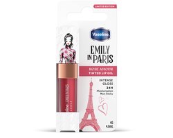 Vaseline x Emily in Paris Lip Oil Rose Amour, getinte lipgloss voor vollere lippen (1x4g) — cadeau in Verzorging