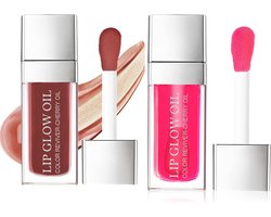 2 Stuks Lip Oil Getinte, (Rose wood 012 En Cherry 015) Hydraterende Lip Oil Langdurige Voedende Lip, Hydraterende Lipgloss Tint Lippenstift voor Vrouwen, Langdurige Vloeibare Lipstick Lippenverzorging, Lip Glaze Make-up Cosmetica. — cadeau in Verzorging
