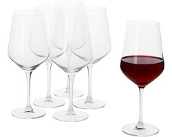 alpina Wijnglazen Rode Wijn - 6 Stuks Rode Wijnglazen - Wijnglas 53cl - Wijnglazen Set - Glazenset voor Diner - Wijn Glazen - Helder Glas — cadeau in Eten & Drinken