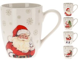 Kerstbeker 340ML - Kerstman Prints - Kerst Thema - Verschillende Prints - Geschikt voor Glühwein — cadeau in Kookcadeaus
