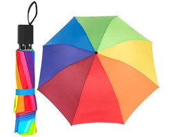 longziming - Compacte Regenboog Paraplu - Winddichte Reisparaplu Met 8 Baleinen - Sterke Storm Paraplu Voor Regen - Heren En Dames — cadeau in Mode & Accessoires