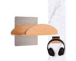 Hoofdtelefoonhanger - Ondersteuning Oortjes - Bureau Organisatie - Zelfklevend Hout - 10 cm breed - Standaard — cadeau in Gadgets