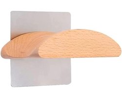 Hoofdtelefoon Houder - Oordopjes Rek - Bureau Organisatie - Massief Beukenhout - 10 cm Lengte - Natuurlijk Hout — cadeau in Gadgets