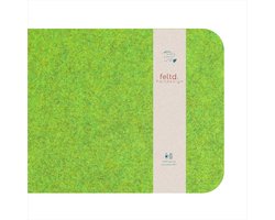 Vilt Placemat Set van 6 - 33 x 45 cm - Afgeronde Hoeken - Lime — cadeau in Wonen & Interieur