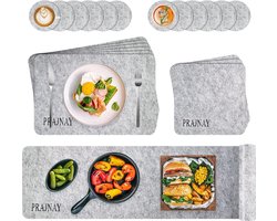 Placemat – Set van placemats – Eetkamer accessoires – Luxe placemats – Tafelen - Hittebestendig - Anti-Slip - Onderlegger – Afneembaar — cadeau in Wonen & Interieur