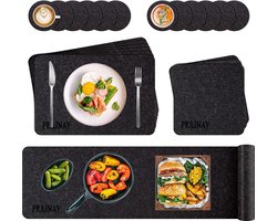Placemat – Set van placemats – Eetkamer accessoires – Luxe placemats – Tafelen - Hittebestendig - Anti-Slip - Onderlegger – Afneembaar — cadeau in Wonen & Interieur