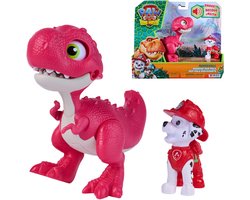 PAW Patrol - De Dino Film - Marshall Roaring Pup Pals, bevat beweegbare speelgoeddinosaurus Rhubarb van 10,1 cm met geactiveerde geluiden en Marshall-actiefiguur — cadeau in Spellen & Speelgoed