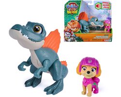 PAW Patrol - De Dino Film - Skye Roaring Pup Pals, bevat beweegbare speelgoeddinosaurus Spinosaurus van 12,7 cm met geactiveerde geluiden en Skye-actiefiguur — cadeau in Spellen & Speelgoed