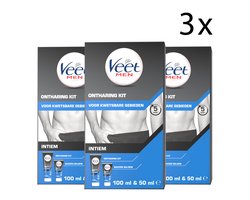 Veet Men Ontharingskit voor Intieme Delen - Ontharingscrème en Aftercare balsem – 100ml + 50ml - 3 Stuks - Voordeelverpakking — cadeau in Cadeau-ideeën