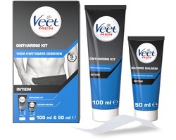 Veet Men Ontharingskit voor Intieme Delen - Ontharingscrème en Aftercare balsem – 100ml + 50ml - 6 Stuks - Voordeelverpakking — cadeau in Cadeau-ideeën