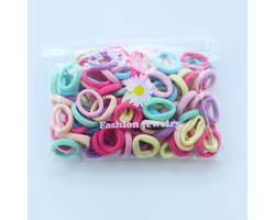 Dikke Haarelastiekjes - 100 stuks - Pastel - 20mm - 5mm Dik - Elastiek - Haar Accessoires - Kinderen - Peuter - Baby - Meisjes - Dames - Gift - Cadeau — cadeau in Mode & Accessoires
