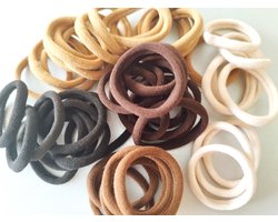 20 stuks Haarelastiekjes in verschillende kleuren - stof Haarelastiekjes-hoge kwaliteit - zachte elastiekjes zonder metaal - haar accessoires — cadeau in Cadeau-ideeën