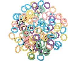100 Zachte Pastel Haarelastiekjes - Haarelastiekjes Soft - 5mm Dik - 23mm - Elastiek - Haar Accessoires - Kinderen - Peuter - Baby - Meisjes - Dames - Gift - Cadeau - 100 Stuks - Pastel Mix — cadeau in Mode & Accessoires